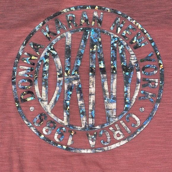 DKNY Donna Karen - girls twist back tank Size 12 -Silver iridescent print. - Picture 2 of 11